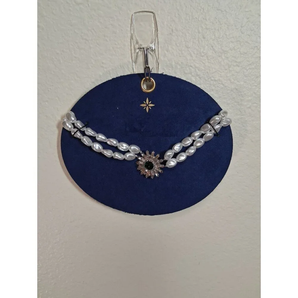NWT Faux Pearl Choker Necklace Renaissance Boho Formal Jewelry